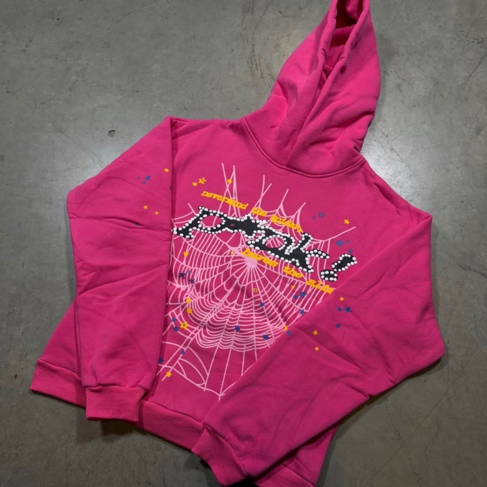 Pink spider hoodie